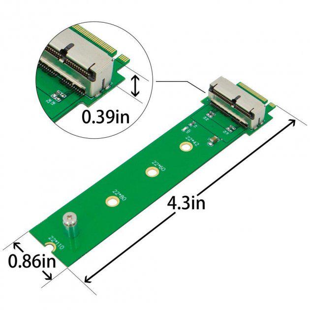 Перехідник для MacBook Pro + Air SSD to M.2 NGFF 2013-2016 - фото 3