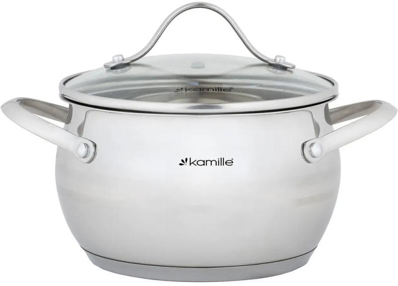 Набор кастрюль Fine Silver Pen из нержавеющей стали со стеклянными крышками 2,1/3,7 л - фото 2 Набор кастрюль Fine Silver Pen из нержавеющей стали со стеклянными крышками 2,1/3,7 л - фото 2