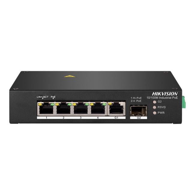 Коммутатор неуправляемый Hikvision DS-3T0306HP без БП 4 порта (3103387491)
