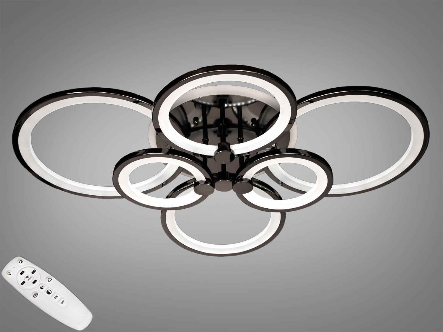 LED-люстра с диммером и RGB подсветкой 150W (8022)