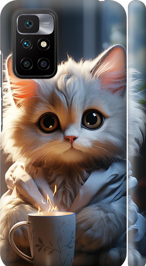 Чехол на Xiaomi Redmi 10 White cat (5646m-2488-42517)