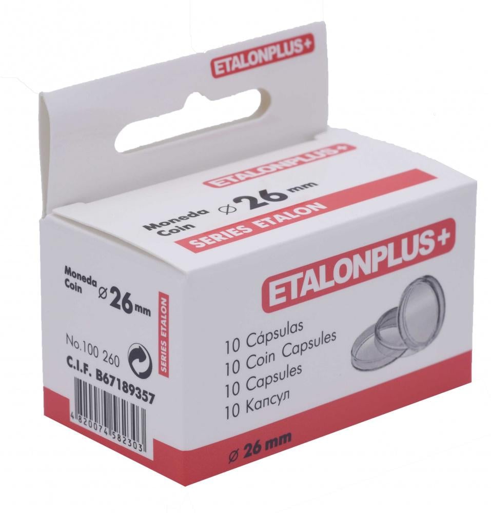 Капсулы Etalonplus для монет 26 мм 10 шт. (А14062) - фото 2 Капсулы Etalonplus для монет 26 мм 10 шт. (А14062) - фото 2