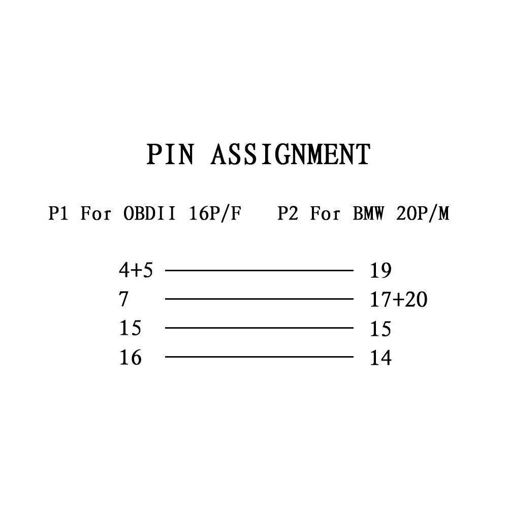Перехідник для діагностики BMW з 20 pin на OBD2 - фото 8
