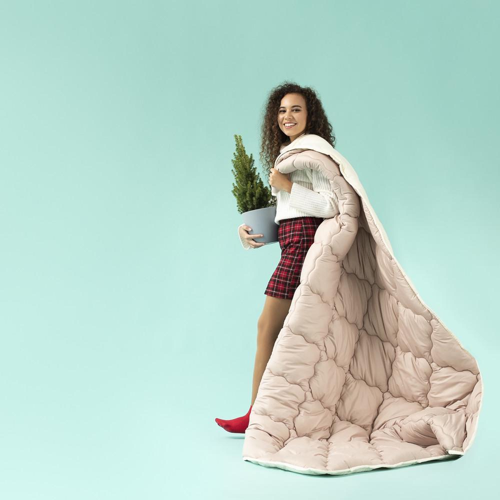 Ковдра зимова IDEIA Woolly вовняна 140х210 см (2243501190) - фото 7