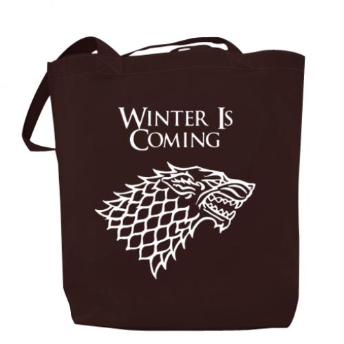 Шоппер Winter is coming 37х41 см Шоколадный (165858-12-20854)