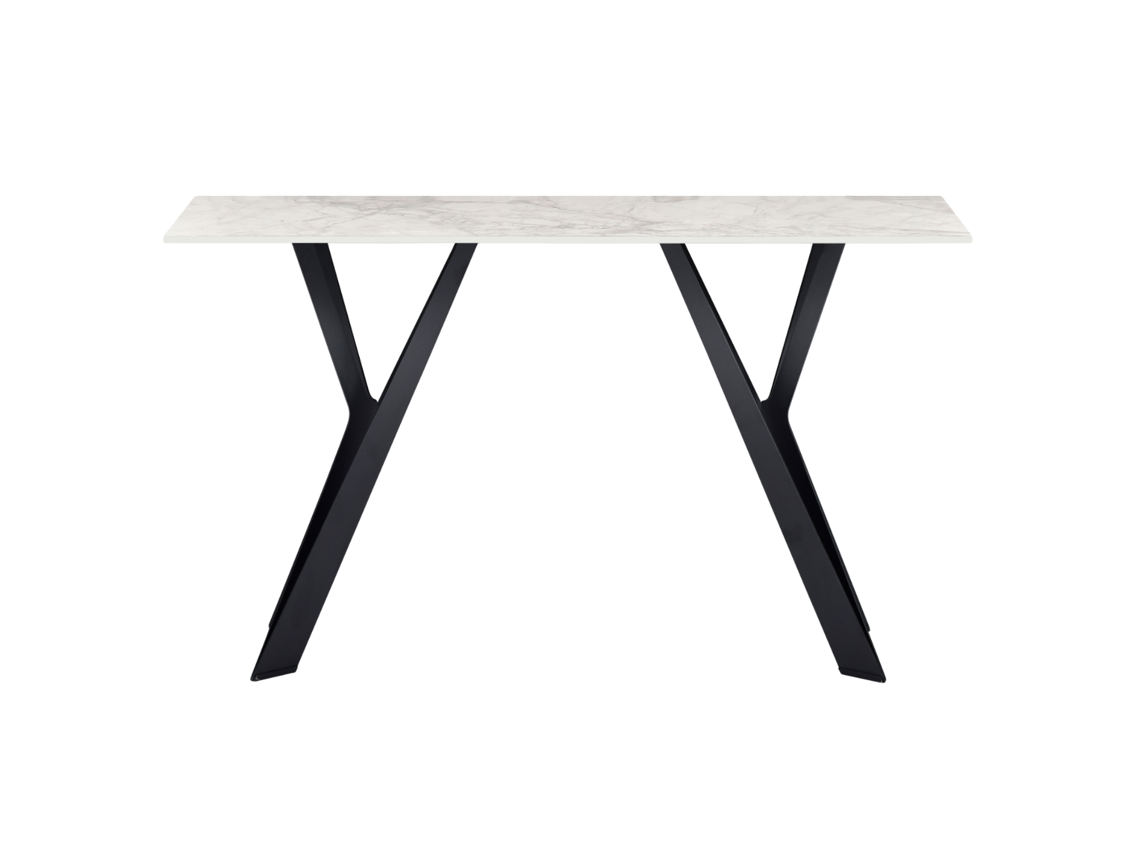 Консоль Тео Vetro 1300х450х760 мм Бьянко карарра/Черный (31033663)