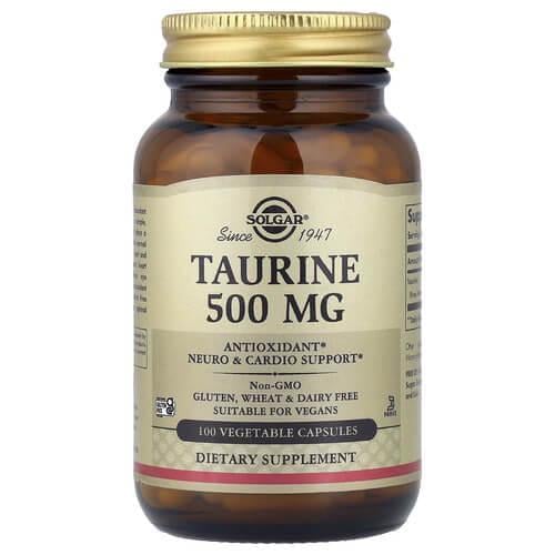 Таурин Solgar Taurine 500 мг 100 растительных капс. (SOL-02701) Таурин Solgar Taurine 500 мг 100 растительных капс. (SOL-02701)