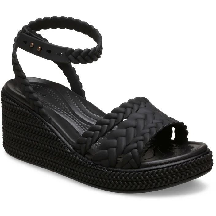 Сандали женские Crocs Brooklyn Woven Ankle Strap Wedge р. 37/38 Black (17523) - фото 2 Сандали женские Crocs Brooklyn Woven Ankle Strap Wedge р. 37/38 Black (17523) - фото 2