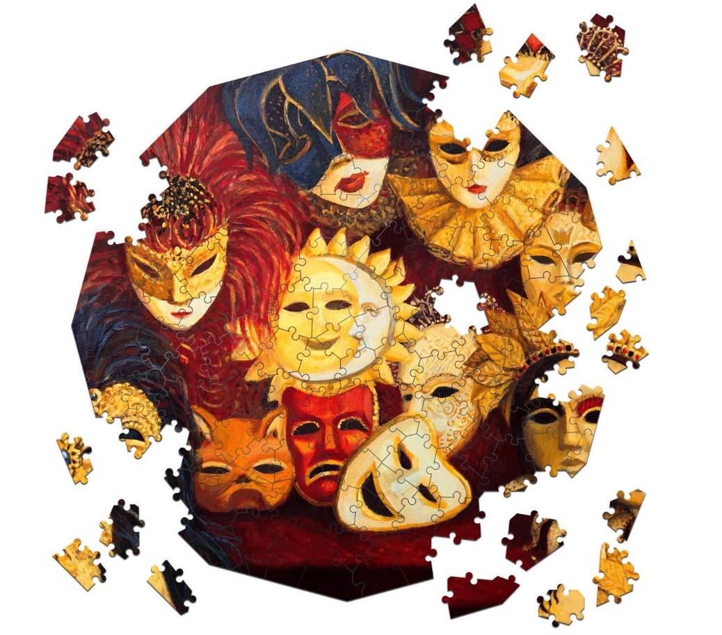 Пазл деревянный фигурный TheGravix Искусство Венецианские Маски 366 деталей