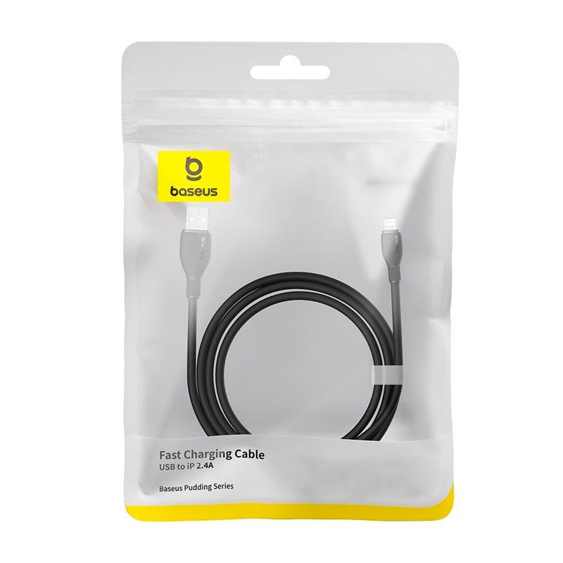Кабель для зарядки і передачі даних Baseus Lightning Pudding Series Fast Charging Cable 2м Чорний (P10355700111-01) - фото 7 Кабель для зарядки і передачі даних Baseus Lightning Pudding Series Fast Charging Cable 2м Чорний (P10355700111-01) - фото 7