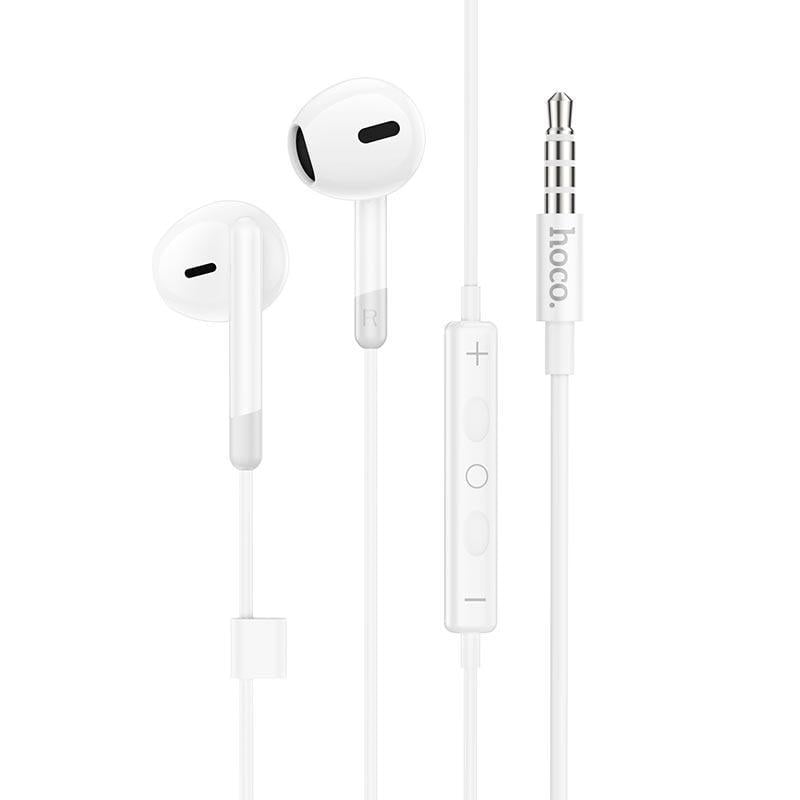 Наушники проводные Hoco Pure joy Wire control with microphone M109 White (11878814)