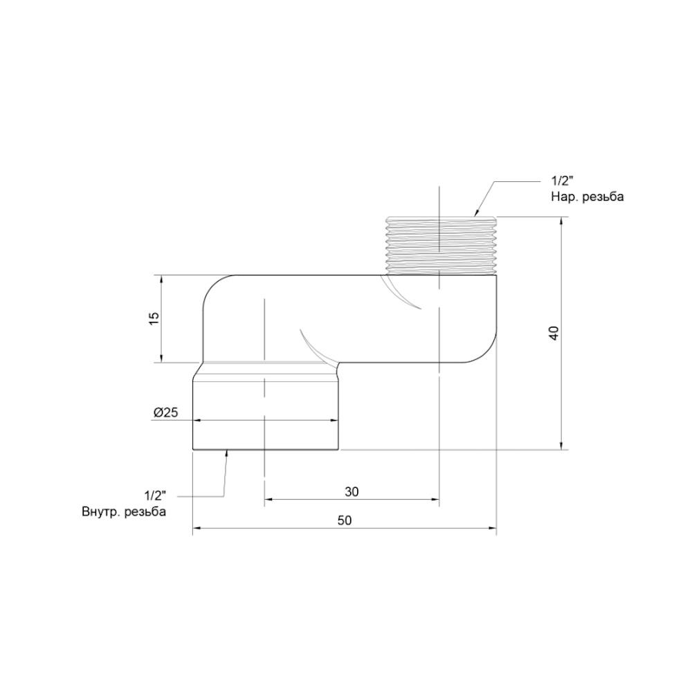 Эксцентрик радиаторный ICMA 1/2"ВЗ межосевое расстояние 30 мм №720 (FRRS00020748) - фото 2