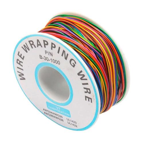 Монтажний провід 30AWG 0,25 мм 240 м 8 кольорів для монтажу накруткою (313318)