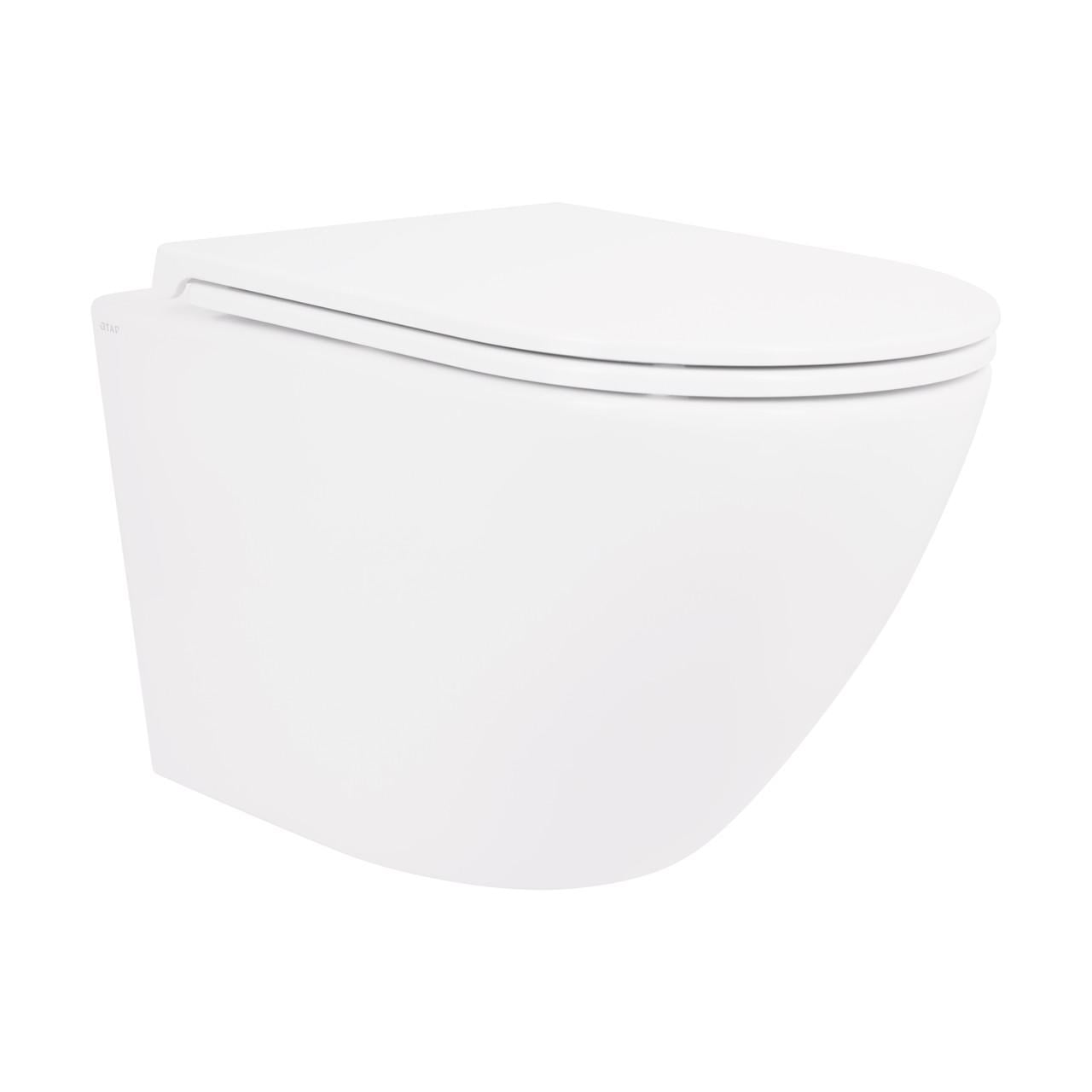 Унитаз подвесной Qtap Robin безобедочный с сиденьем Soft-close (QT1333046ENRW)