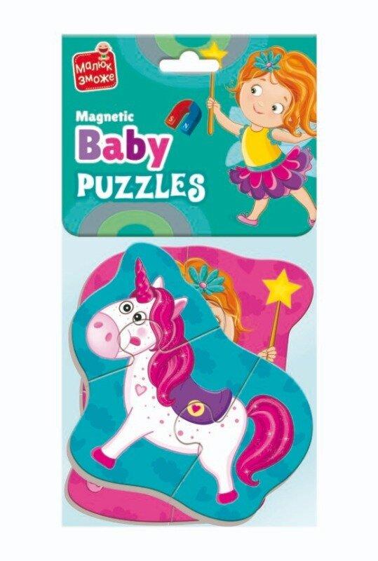 Гра розвиваюча Vladi Toys магнітні бейбі пазли Малюк зможе Фея та єдиноріг (VT3208-30)