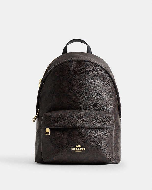 Рюкзак жіночий Coach Taylor Small Backpack in Signature Canvas Коричневий (36998998)