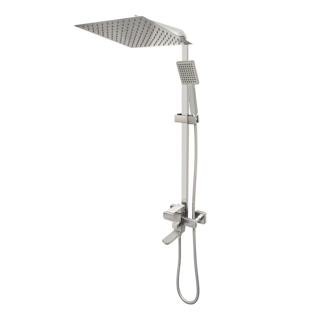 Душевая система тропический душ Venta VC603KS однорычажная в ванну нержавеющая сталь врезная Хром - фото 1