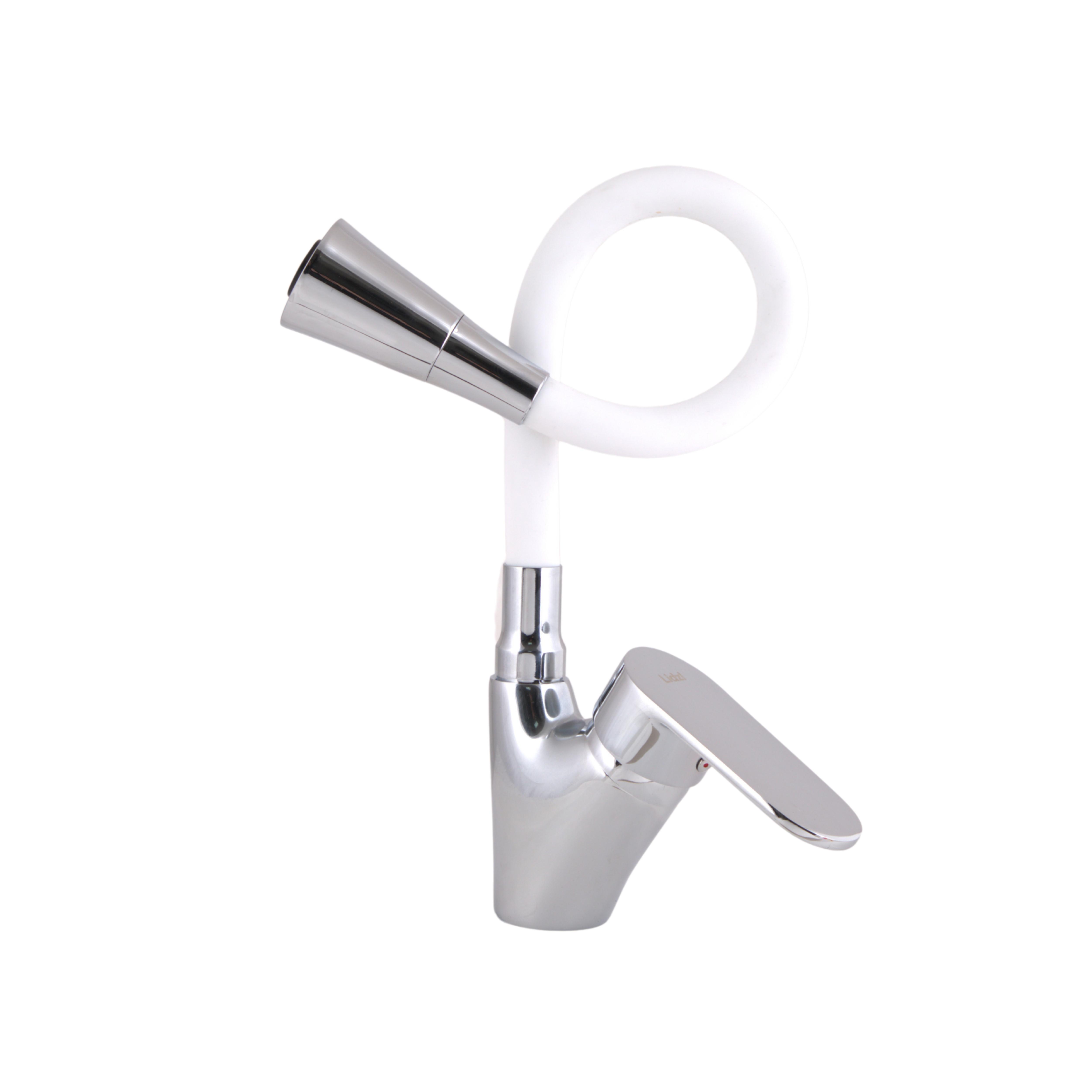 Смеситель для кухни Lidz Tani 007F3 с гибким изливом k40 White/Chrome (LDTAN007F3WCR40423)