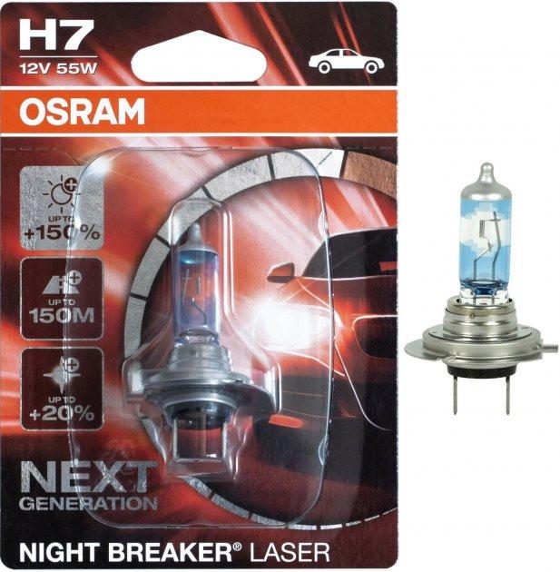 Автолампа H7 Night Breaker Laser+150 12V 55W PX26d блистер (64210NL-01B)