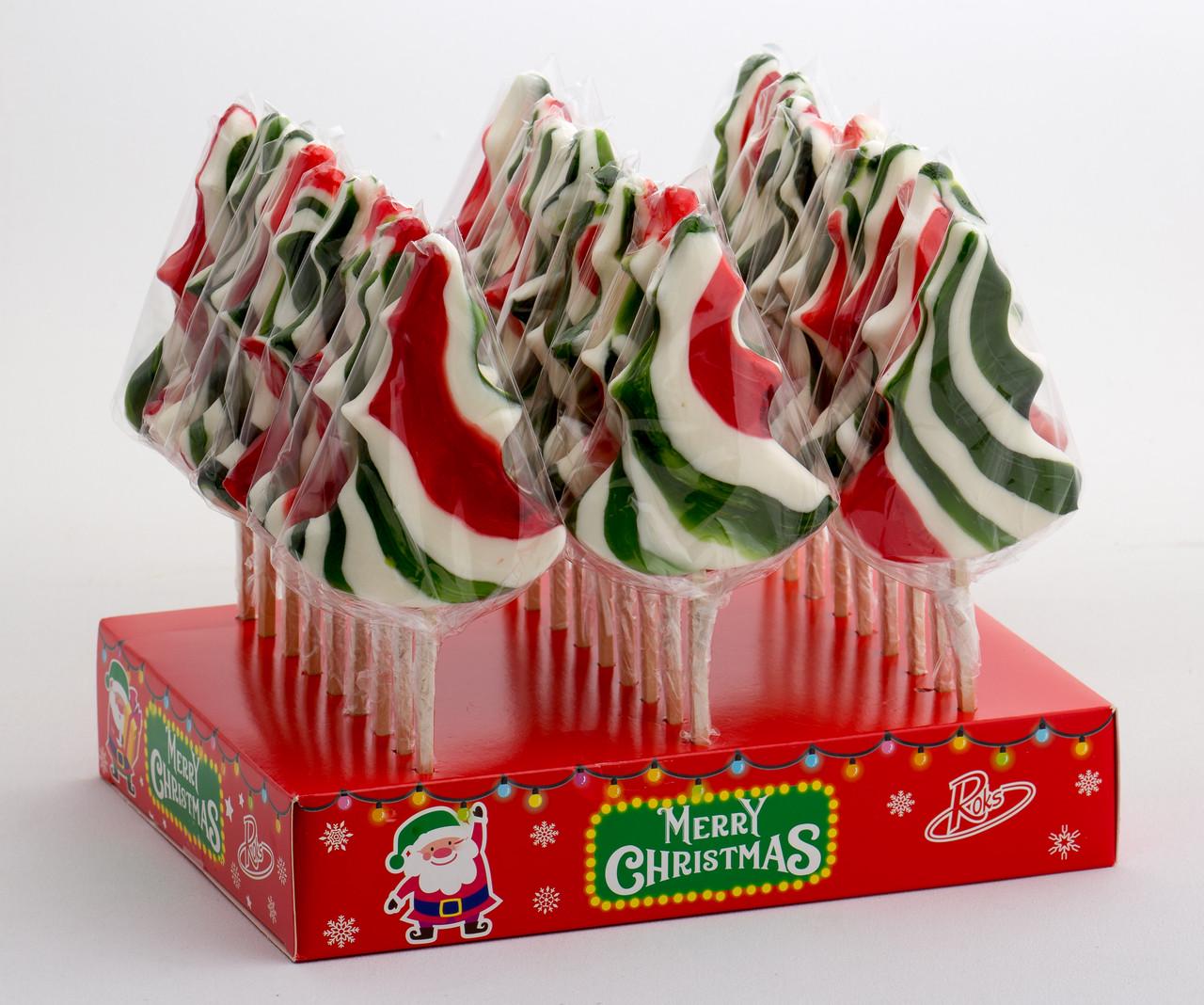 Леденцы на палочке ROKS Елка 70 г 27 шт. 1,89 кг (62H)