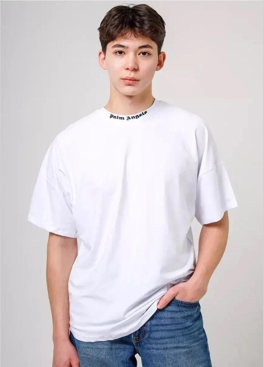 Футболка мужская Palm Angels Logo Print T-Shirt Oversize L (PAW-5011WT)