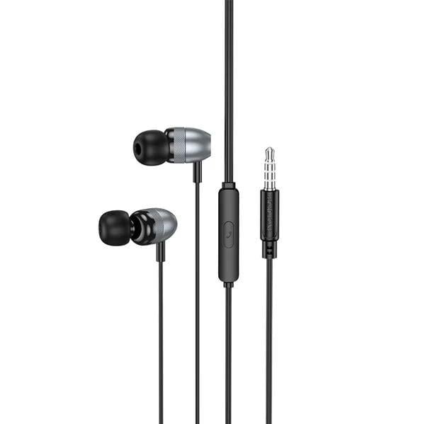 Наушники проводные вакуумные Borofone BM95 Excepcional 3,5 мм 1,2 м с микрофоном Black (6941991115868)