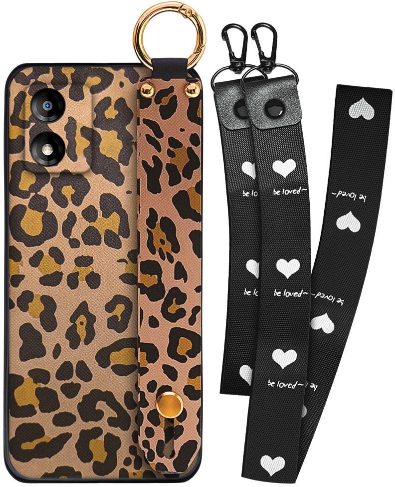 Чехол SHLab Motorola E13 Leopard + два ремешка с карабином (34418)