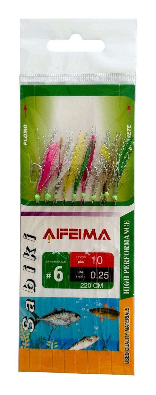 Самодур AFEIMA SABIKI ART 20024 № 6 10 крючков Multicolor (3090735389)