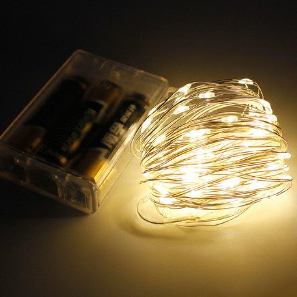 Гирлянда светодиодная новогодняя Роса 50 LED на батарейках 5 м Теплый Белый (150-41-Роса 1977-07) - фото 2 Гирлянда светодиодная новогодняя Роса 50 LED на батарейках 5 м Теплый Белый (150-41-Роса 1977-07) - фото 2