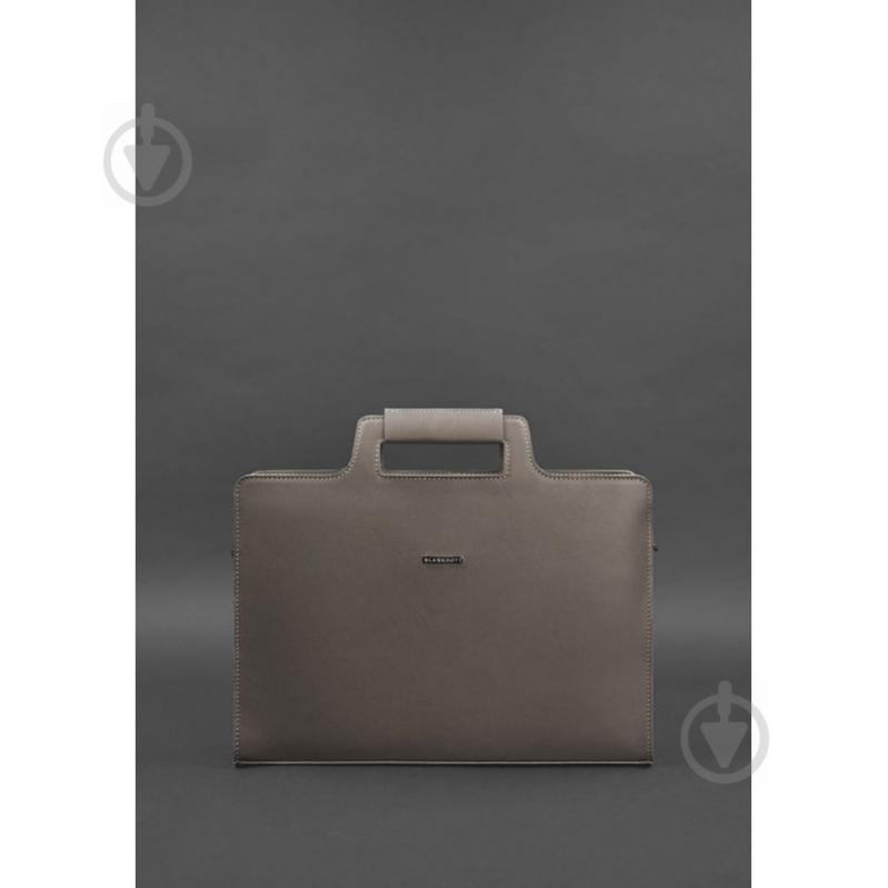 Женская кожаная сумка для ноутбука и документов BlankNote 15 Brown-Beige (BN-BAG-36-beige) - фото 3