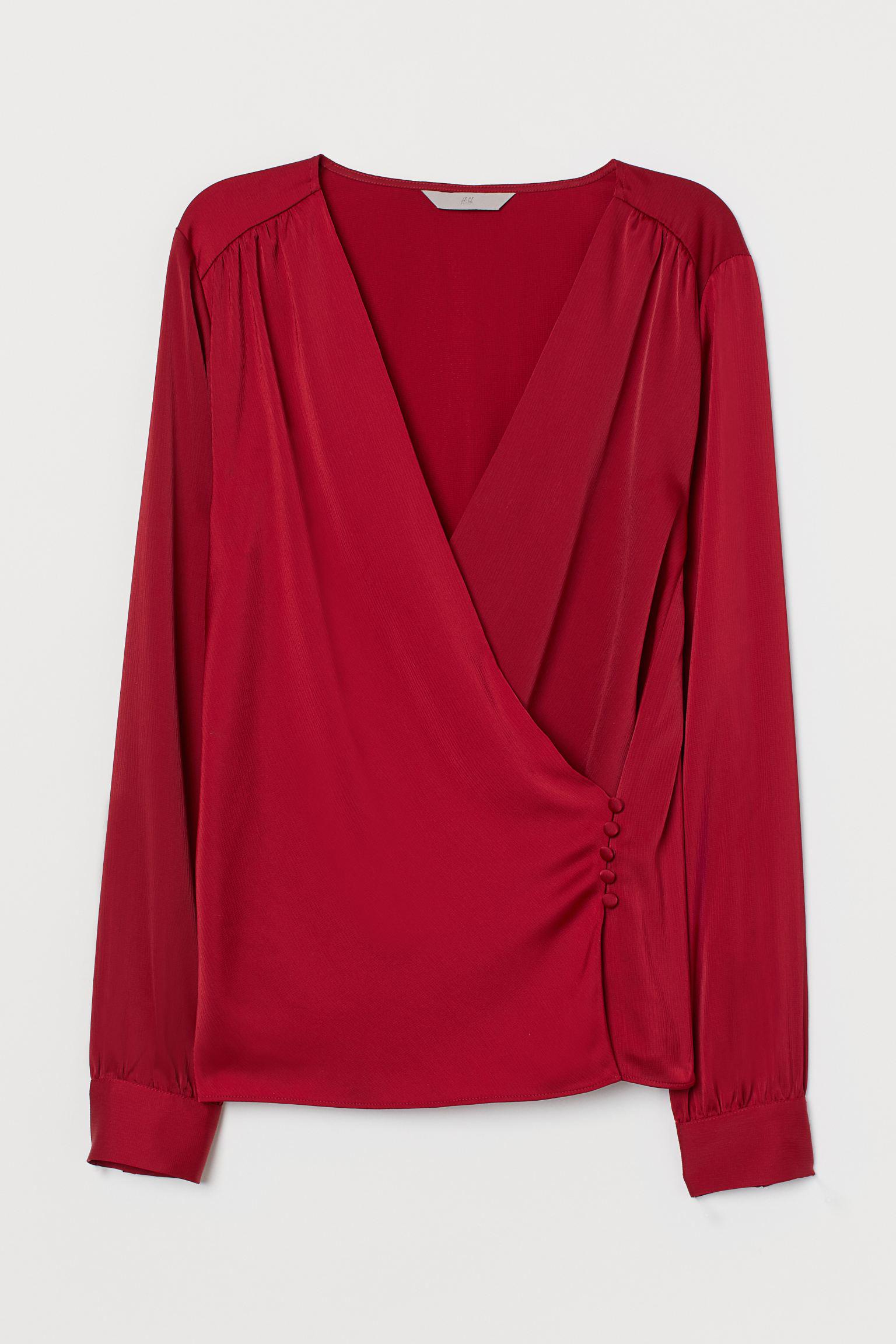 Блуза H&M р. 34 Красный (13058435550)