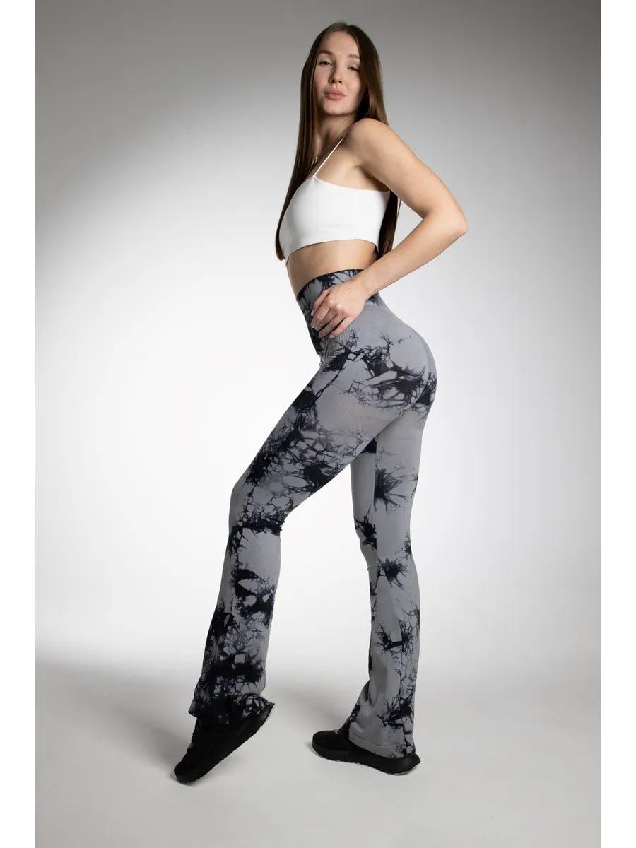 Лосини кльош для тренувань та повсякденного носіння Marble Push Up мармурові S Сірий (70135/S) - фото 10 Лосини кльош для тренувань та повсякденного носіння Marble Push Up мармурові S Сірий (70135/S) - фото 10