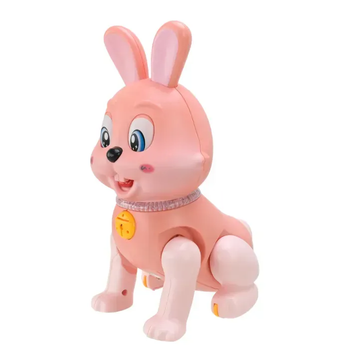 Интерактивная игрушка Страна игрушек Зайчонок из пластика 14х9,5х19 см Розовый (150-98-PL-724-15PN) - фото 1 Интерактивная игрушка Страна игрушек Зайчонок из пластика 14х9,5х19 см Розовый (150-98-PL-724-15PN) - фото 1