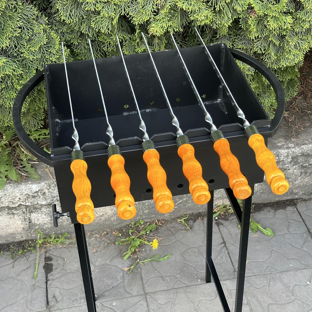 Мангал Розбірний Гектор зі знімними ніжками на 6 шампурів 3 мм (MN6-3) - фото 9 Мангал Розбірний Гектор зі знімними ніжками на 6 шампурів 3 мм (MN6-3) - фото 9