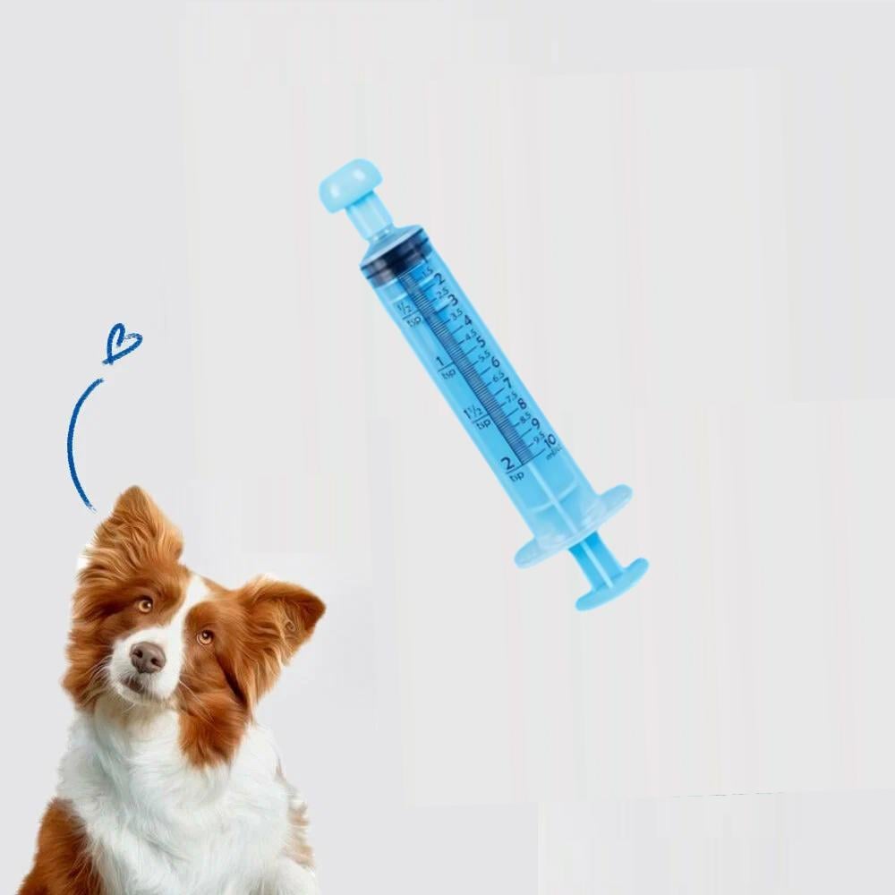 Шприц с наконечником для введения еды/лекарства животным 10 мл Голубой (2149939293) - фото 8
