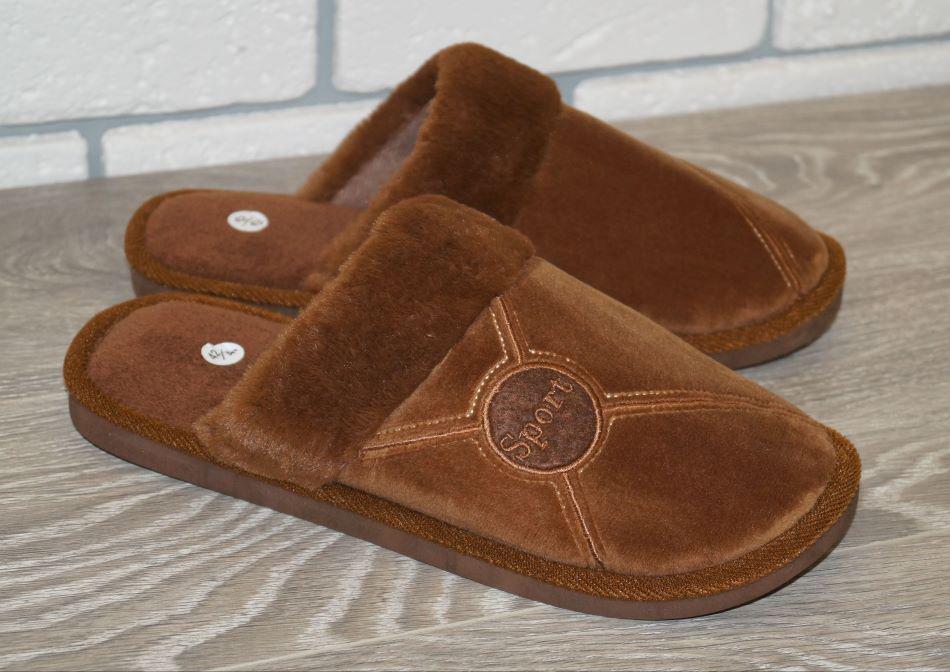 Тапочки комнатные Plaazzo 42/43 р. 26,5 см Коричневый (30377-4243)
