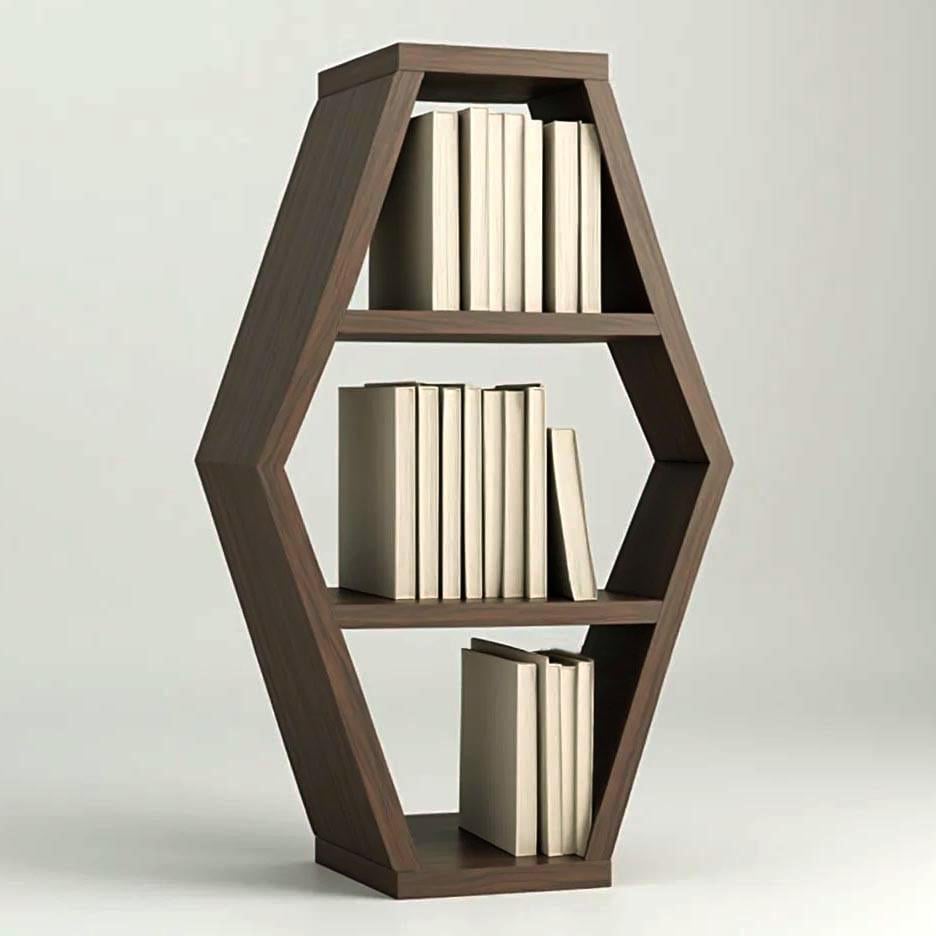 Полка книжная настольная из дерева Трайси Сепия (КПА-003608)