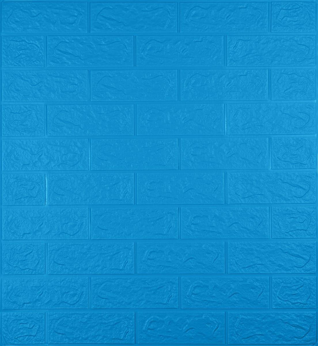 3D-панель декоративная самоклеющаяся под кирпич 700x770x5 мм Синий (111) - фото 1 3D-панель декоративная самоклеющаяся под кирпич 700x770x5 мм Синий (111) - фото 1