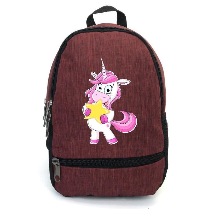 Школьный рюкзак детский Cappuccino Toys EDN-0021 с принтом Unicorn 12,5 л Красный (1369989200)