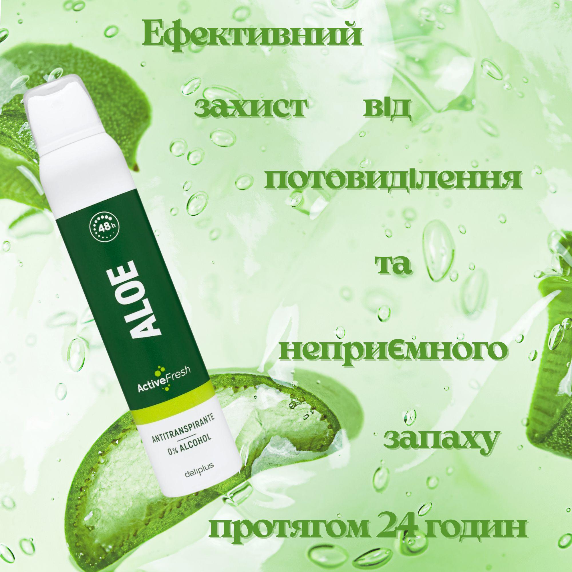 Дезодорант Aloe Active Fresh Deliplus 200 мл - фото 3 Дезодорант Aloe Active Fresh Deliplus 200 мл - фото 3