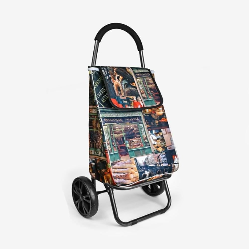 Сумка-тележка на колесах складная до 30 кг Разноцветный (605803)