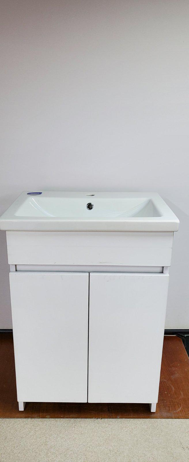 Тумба пластиковая Mikola-M под умывальник Атлант с керамическим умывальником 50 см (1051) - фото 5