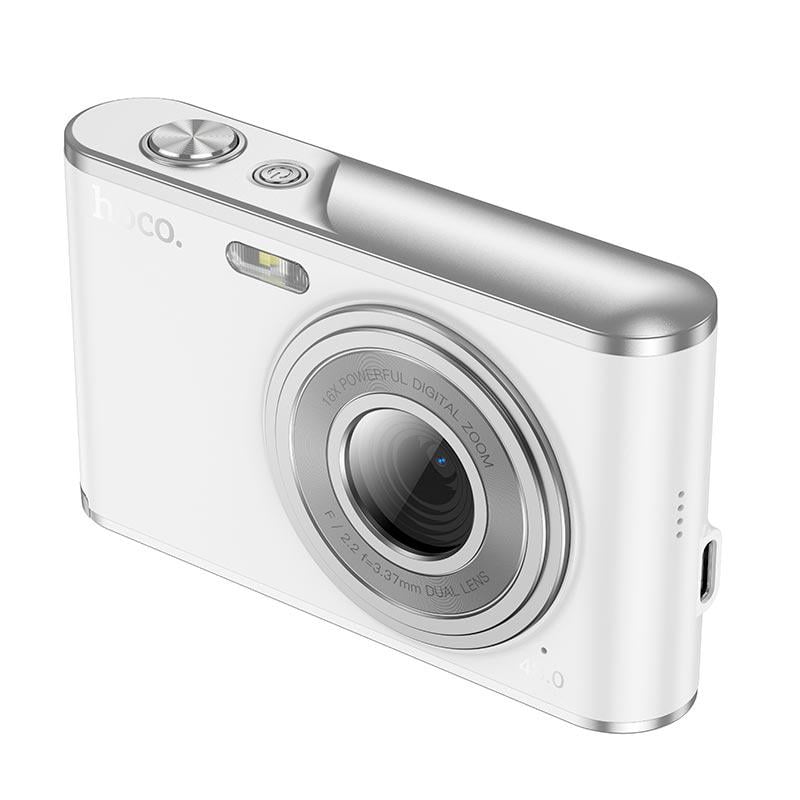Фотокамера цифровая Hoco DV203 4K Ultra HD 2,8" IPS White (17385)