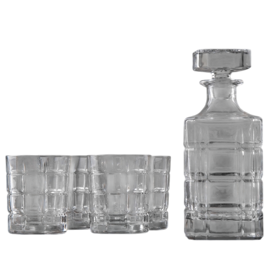 Набір склянки та графін Elisey Icy Whispers скляний 4 шт./1 шт. Прозорий (135-81-9196-007)