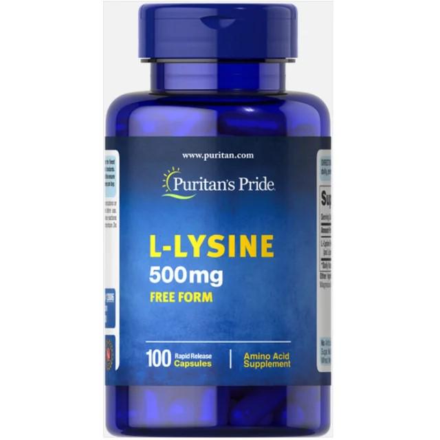 Лизин L Puritan's Pride L-Lysine 500 mg 100 капс.