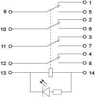 Реле проміжне АСКО 3А 4к 24V AC МY4 (A0090010010) - фото 3