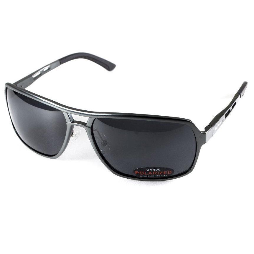 Окуляри BluWater Alumination-4 Gun Metal Polarized (gray) чорні