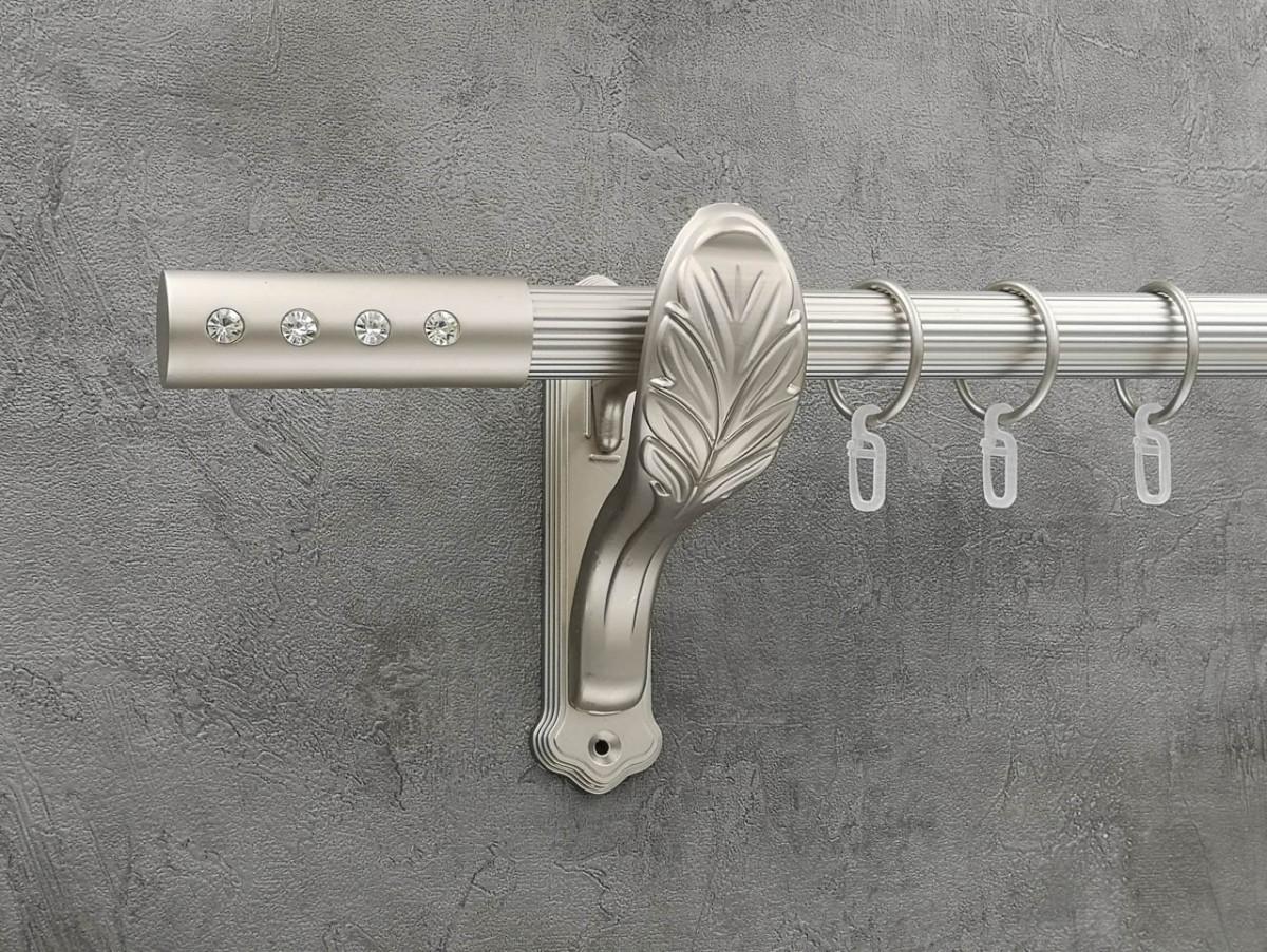 Карниз Quadrum Алюр рифленая штанга одинарный ретро 25 мм 400 см Сатин (272286776)