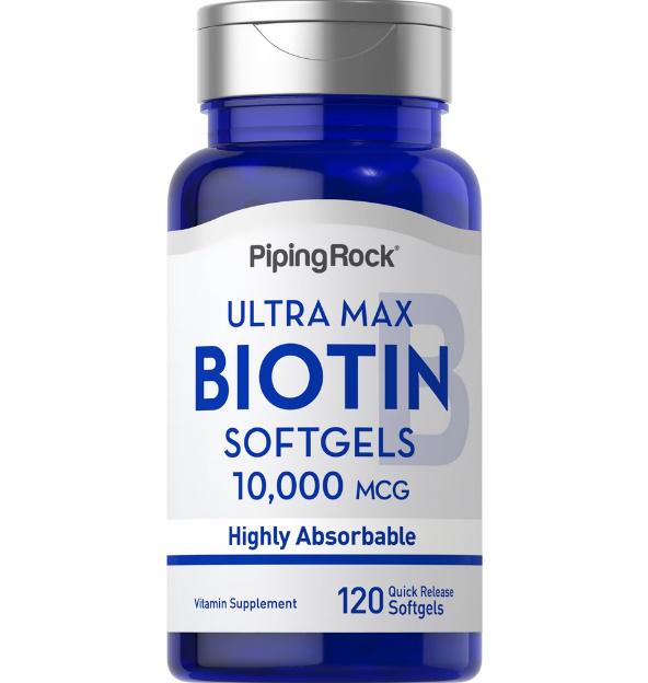 Биотин Piping Rock Max Biotin 10000 mcg 120 Softgels Биотин Piping Rock Max Biotin 10000 mcg 120 Softgels