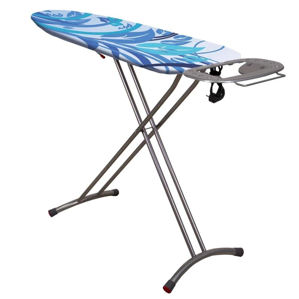 Прасувальна дошка з електроподовжувачем Eurogold EG-1000406 120х38 см Блакитно-білий/Сірий (33726577)